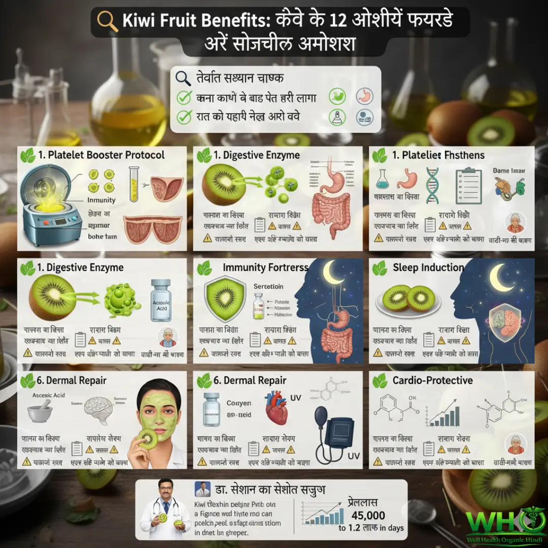 Kiwi Fruit Benefits: कीवी खाने के 12 जबरदस्त फायदे | Vitamin C & Immunity 3 Kiwi Fruit Benefits