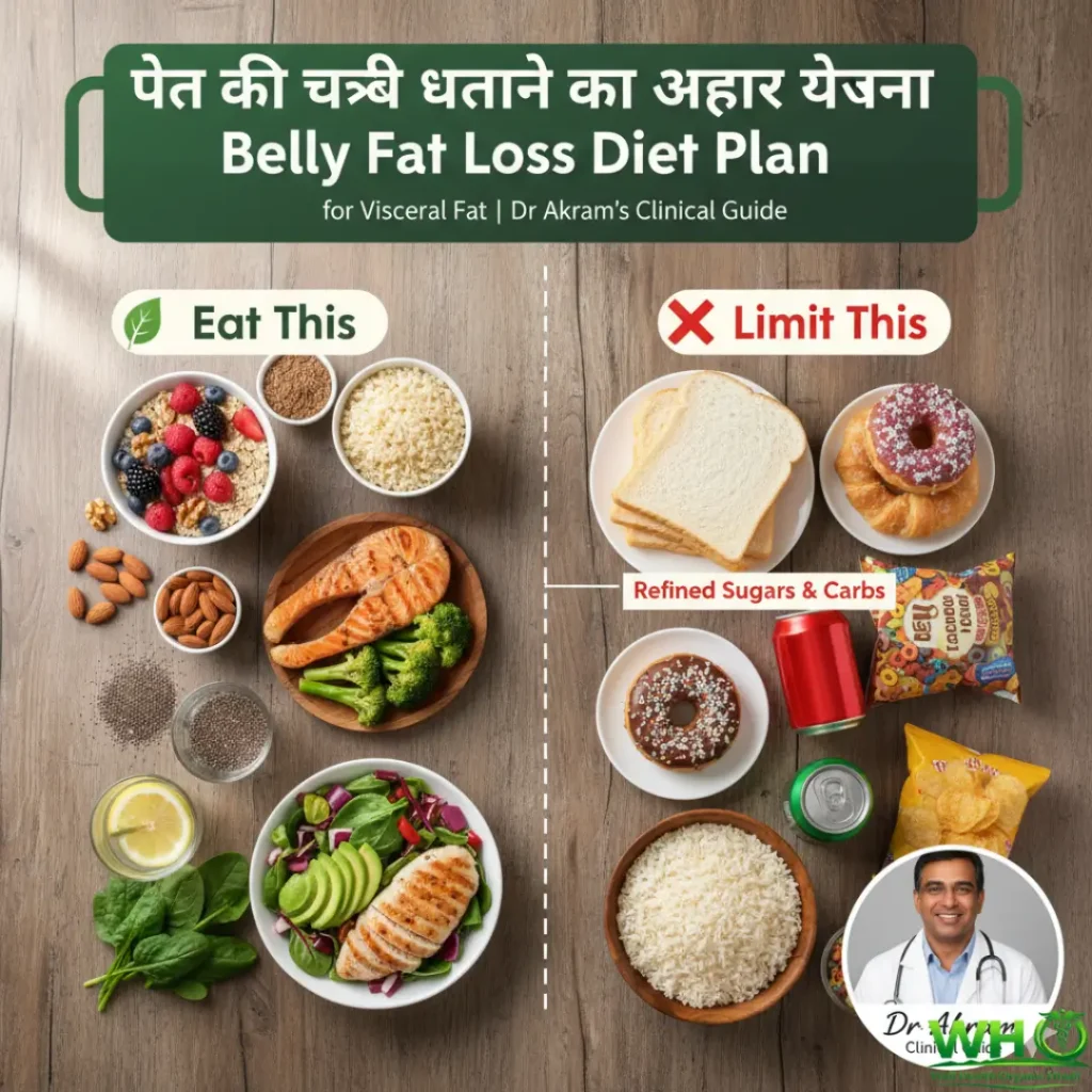 पेट की चर्बी घटाने का आहार योजना: Belly Fat Loss Diet Plan for Visceral Fat | Clinical Guide 2 Belly Fat Loss Diet Plan