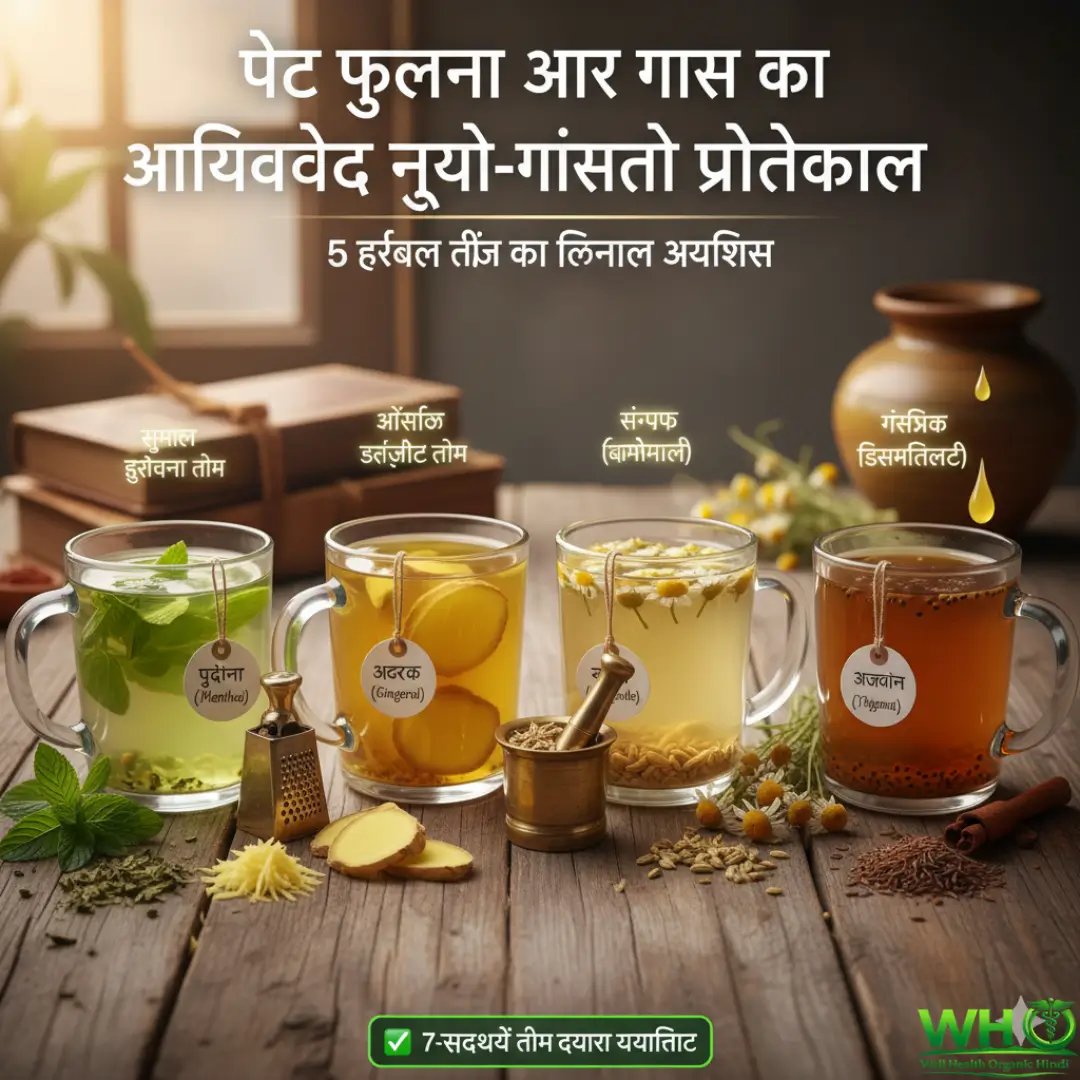 पेट फूलना और गैस का इलाज: 5 Powerful Herbal Teas for Bloating and Gas Relief | Gut Motility Protocol 2026 3 Herbal Teas for Bloating and Gas Relief 1