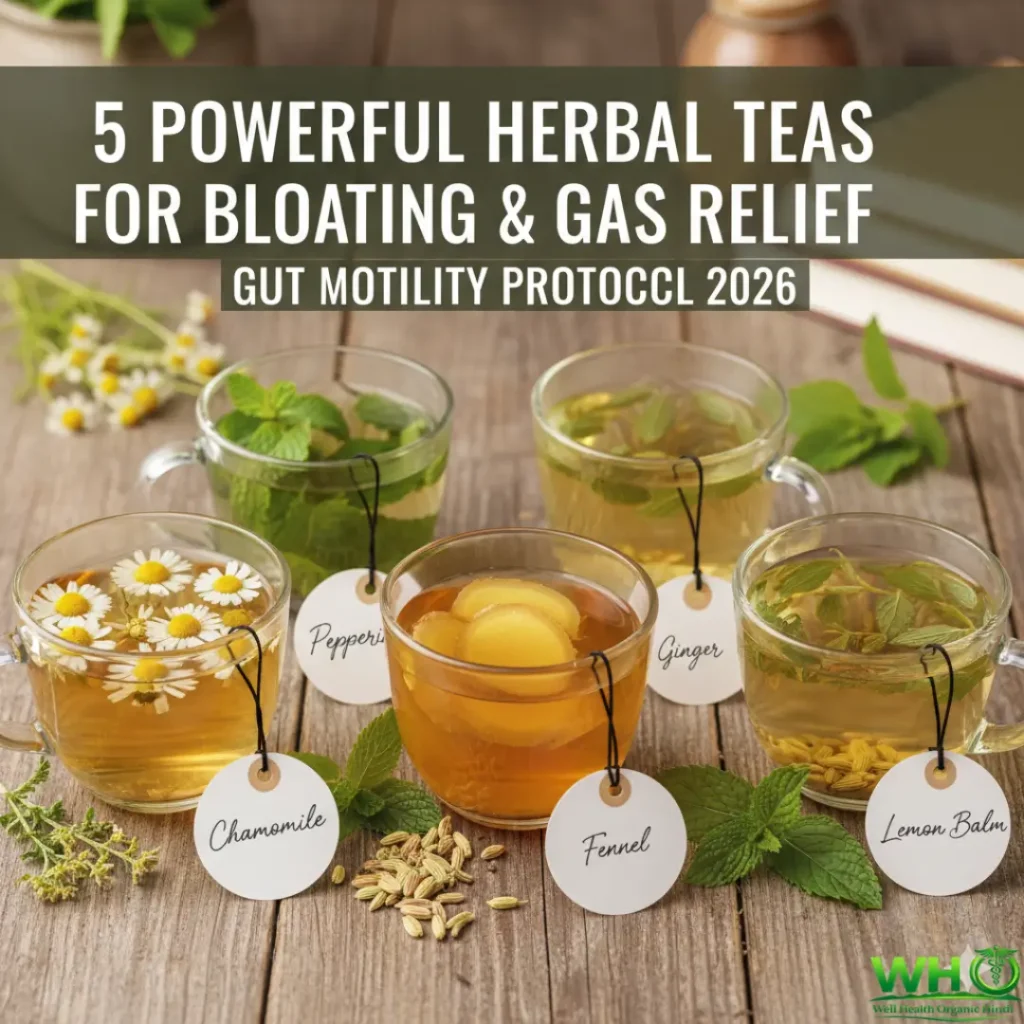 पेट फूलना और गैस का इलाज: 5 Powerful Herbal Teas for Bloating and Gas Relief | Gut Motility Protocol 2026 2 Herbal Teas for Bloating and Gas Relief