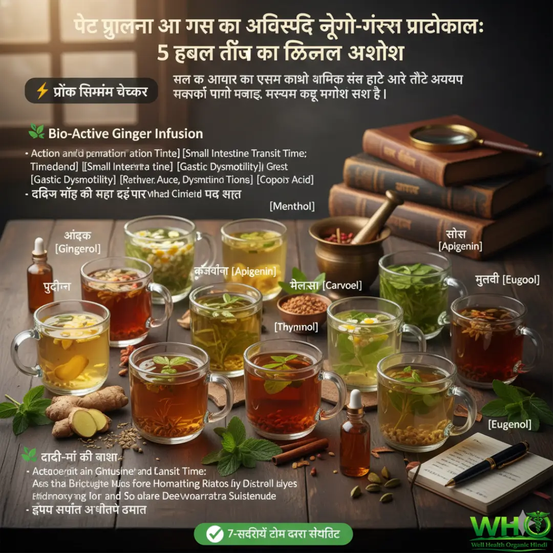 पेट फूलना और गैस का इलाज: 5 Powerful Herbal Teas for Bloating and Gas Relief | Gut Motility Protocol 2026 4 Herbal Teas for Bloating and Gas Relief 2