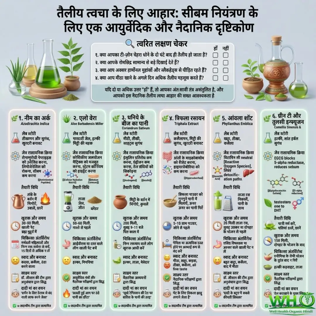 Oily Skin Diet in Hindi: चेहरे का तेल और सीबम सुखाने के 12 अचूक उपाय | Cellular Sebum Control 3 Oily Skin Diet in Hindi 1