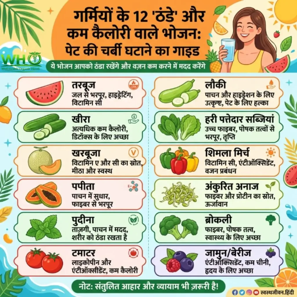 Low-Calorie Summer Foods in hindi Guide